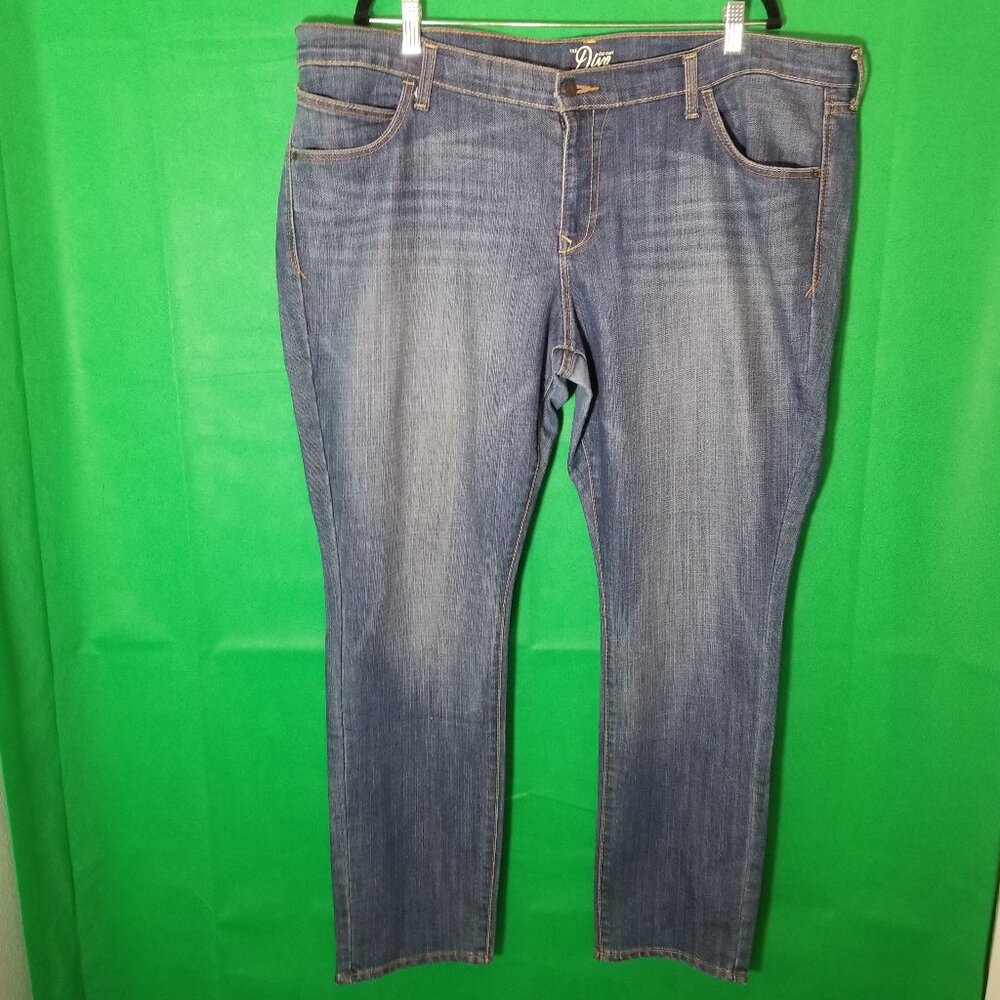 Old Navy Straight Leg‎ Womens Plus Size 20 Jeans Blue Denim Pockets Retro